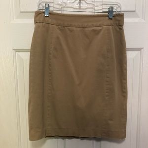 Talbots short tan pencil skirt, size 4